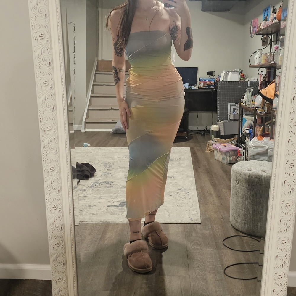 NWT Princess Polly Strapless Pastel Dress